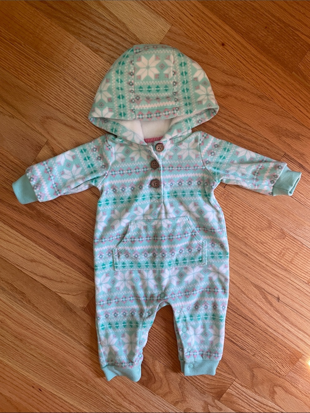 NWOT Fleece Fair Isles Romper